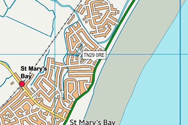 TN29 0RE map - OS VectorMap District (Ordnance Survey)
