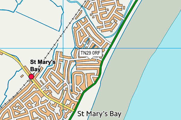 TN29 0RF map - OS VectorMap District (Ordnance Survey)