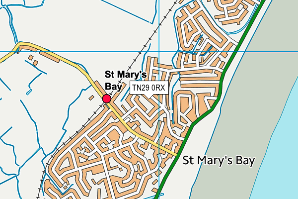 TN29 0RX map - OS VectorMap District (Ordnance Survey)