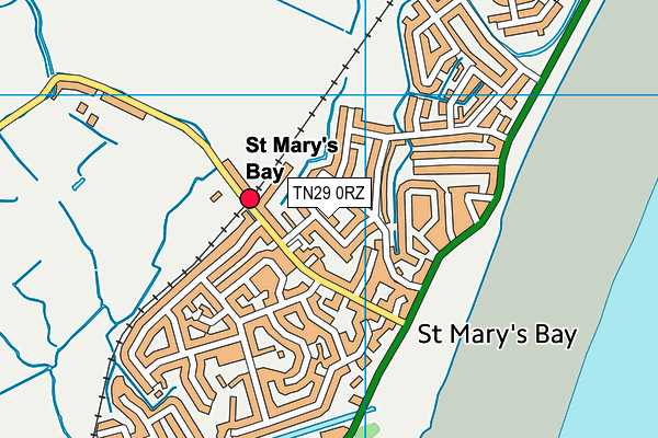 TN29 0RZ map - OS VectorMap District (Ordnance Survey)