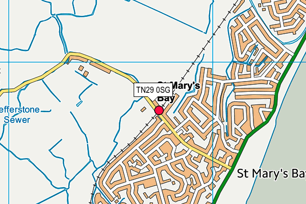 TN29 0SG map - OS VectorMap District (Ordnance Survey)