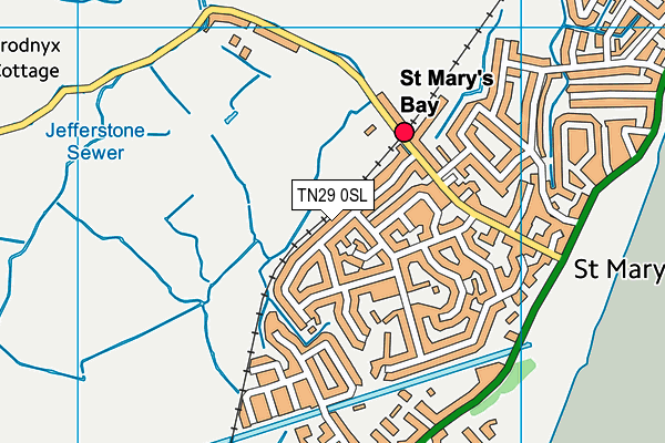 TN29 0SL map - OS VectorMap District (Ordnance Survey)