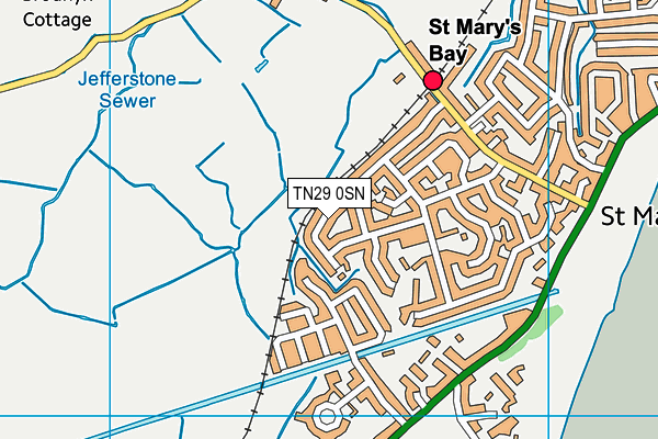 TN29 0SN map - OS VectorMap District (Ordnance Survey)