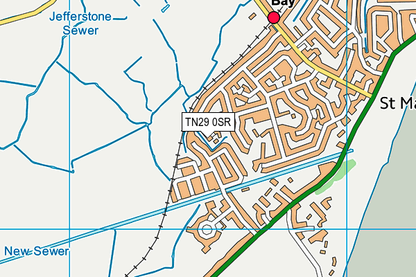 TN29 0SR map - OS VectorMap District (Ordnance Survey)