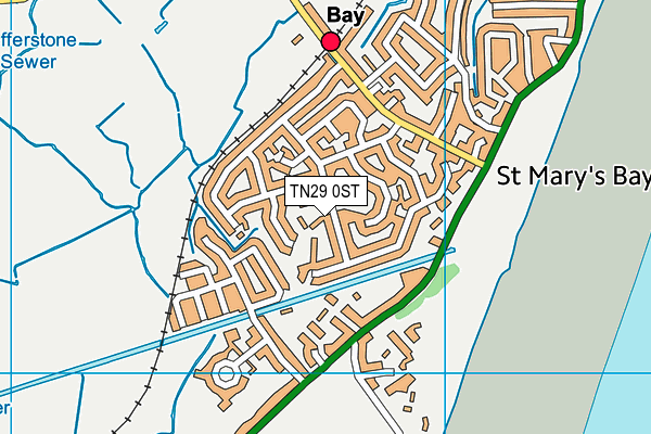 TN29 0ST map - OS VectorMap District (Ordnance Survey)