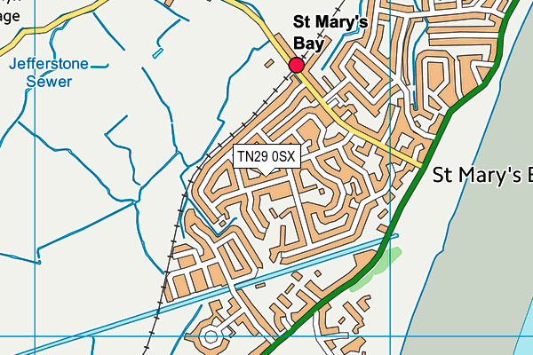 TN29 0SX map - OS VectorMap District (Ordnance Survey)