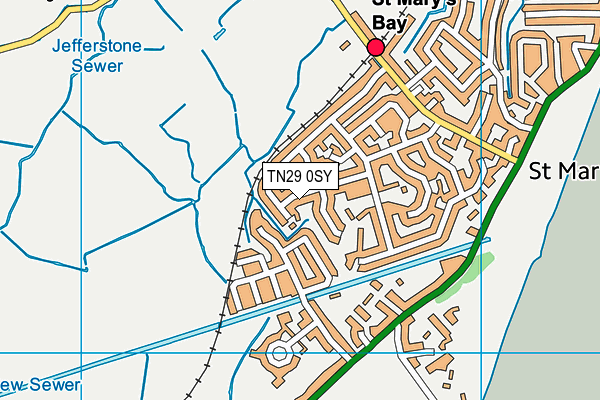 TN29 0SY map - OS VectorMap District (Ordnance Survey)