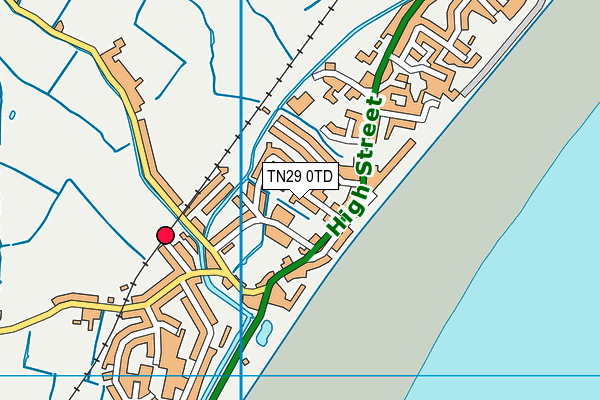 Dymchurch Scout Hut map (TN29 0TD) - OS VectorMap District (Ordnance Survey)