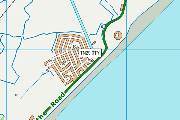 TN29 0TY map - OS VectorMap District (Ordnance Survey)