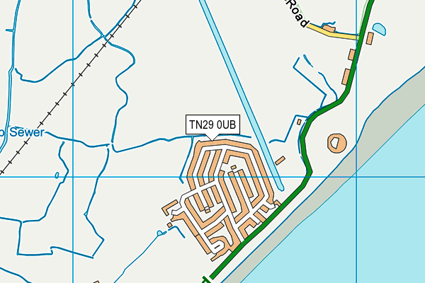 TN29 0UB map - OS VectorMap District (Ordnance Survey)
