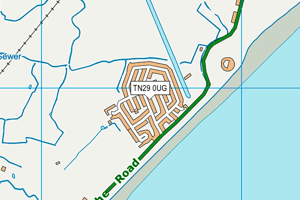 TN29 0UG map - OS VectorMap District (Ordnance Survey)