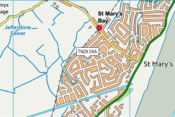 TN29 0XA map - OS VectorMap District (Ordnance Survey)