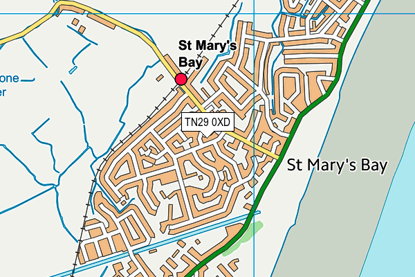 TN29 0XD map - OS VectorMap District (Ordnance Survey)