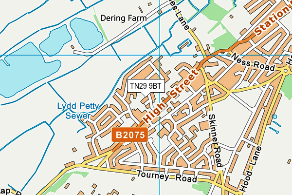 TN29 9BT map - OS VectorMap District (Ordnance Survey)