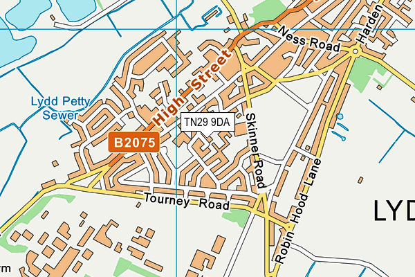 TN29 9DA map - OS VectorMap District (Ordnance Survey)