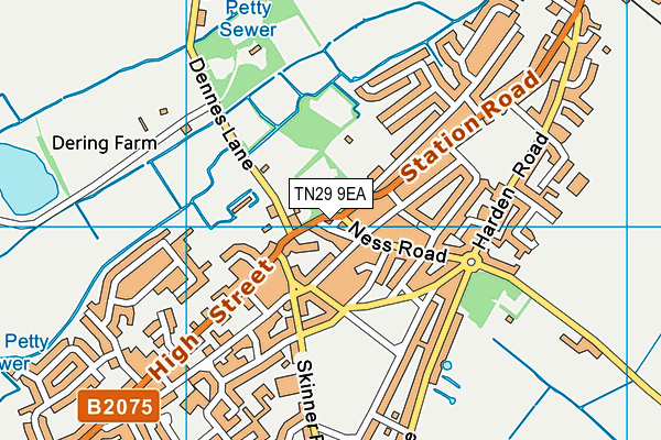 TN29 9EA map - OS VectorMap District (Ordnance Survey)