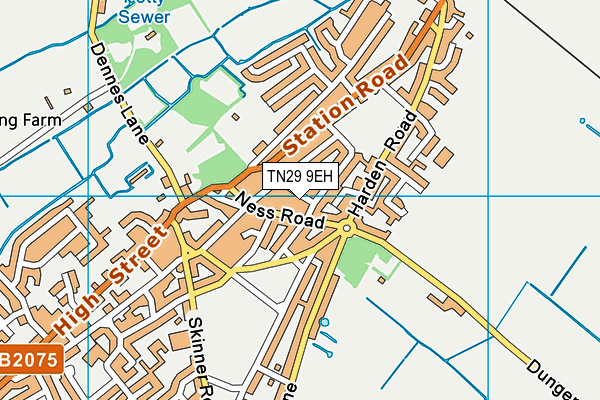 TN29 9EH map - OS VectorMap District (Ordnance Survey)