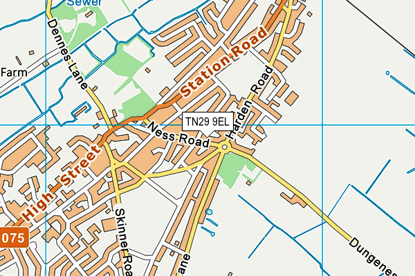 TN29 9EL map - OS VectorMap District (Ordnance Survey)