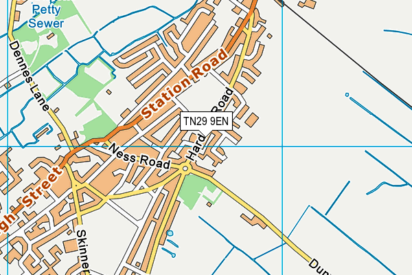 TN29 9EN map - OS VectorMap District (Ordnance Survey)