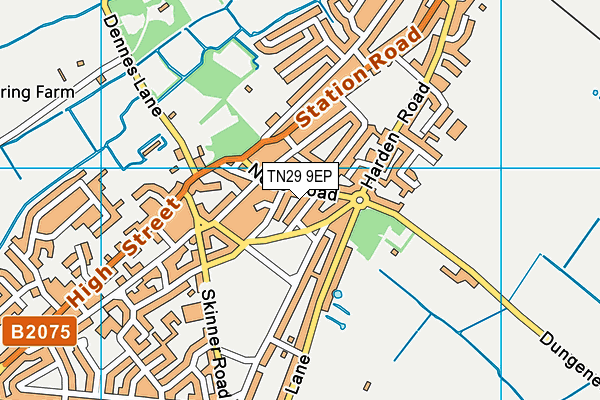 TN29 9EP map - OS VectorMap District (Ordnance Survey)