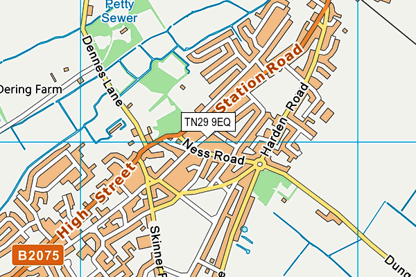 TN29 9EQ map - OS VectorMap District (Ordnance Survey)