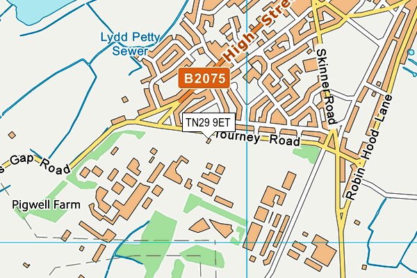 TN29 9ET map - OS VectorMap District (Ordnance Survey)