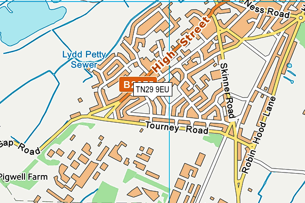 TN29 9EU map - OS VectorMap District (Ordnance Survey)