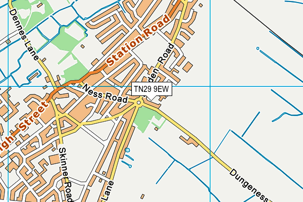 TN29 9EW map - OS VectorMap District (Ordnance Survey)