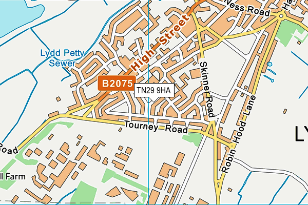 TN29 9HA map - OS VectorMap District (Ordnance Survey)
