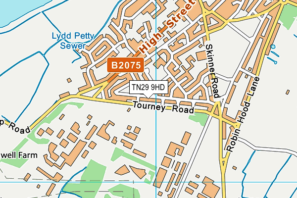 TN29 9HD map - OS VectorMap District (Ordnance Survey)