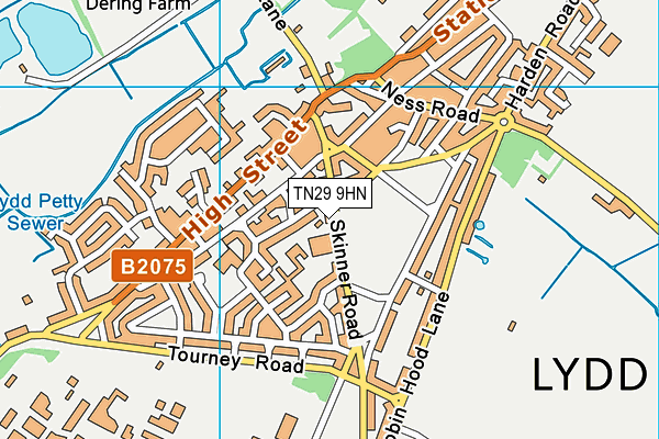 TN29 9HN map - OS VectorMap District (Ordnance Survey)