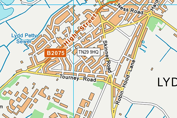 TN29 9HQ map - OS VectorMap District (Ordnance Survey)