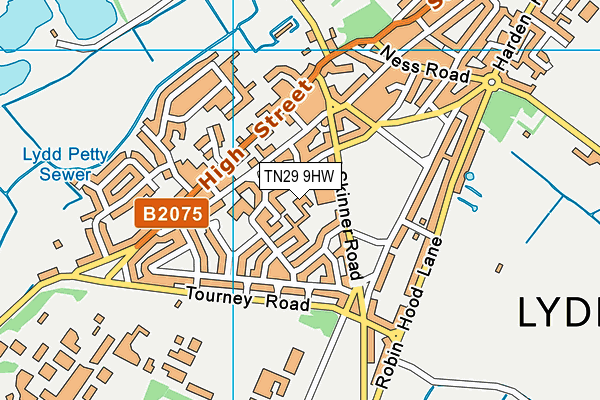 Lydd Primary School map (TN29 9HW) - OS VectorMap District (Ordnance Survey)