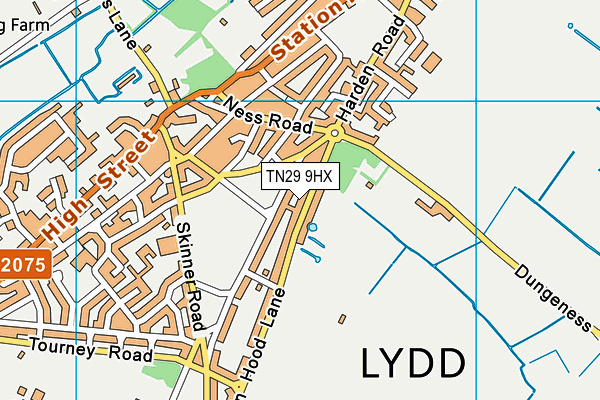 TN29 9HX map - OS VectorMap District (Ordnance Survey)