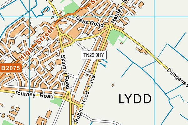 TN29 9HY map - OS VectorMap District (Ordnance Survey)