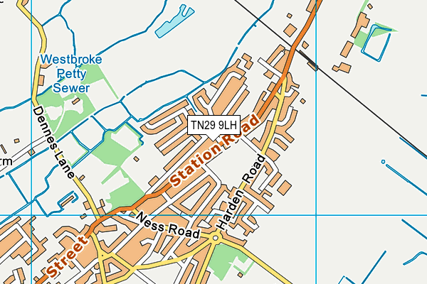 TN29 9LH map - OS VectorMap District (Ordnance Survey)