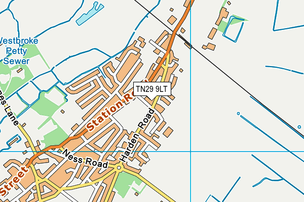 TN29 9LT map - OS VectorMap District (Ordnance Survey)