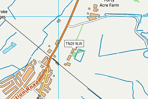 TN29 9LW map - OS VectorMap District (Ordnance Survey)