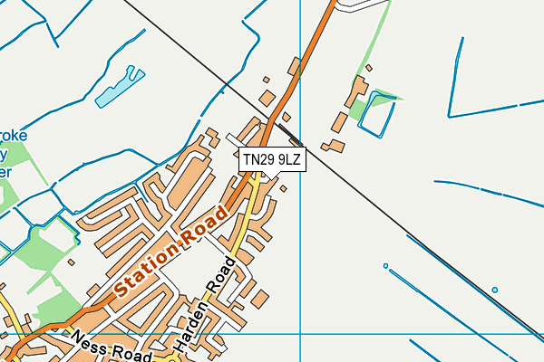 TN29 9LZ map - OS VectorMap District (Ordnance Survey)