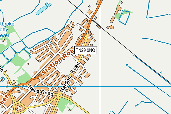 TN29 9NQ map - OS VectorMap District (Ordnance Survey)