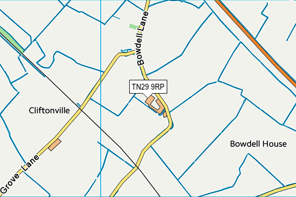 TN29 9RP map - OS VectorMap District (Ordnance Survey)