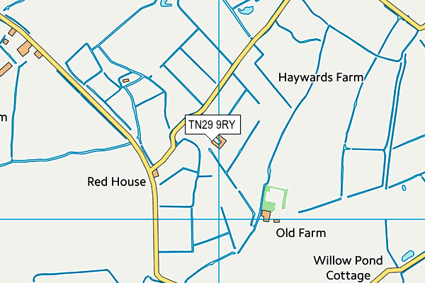 TN29 9RY map - OS VectorMap District (Ordnance Survey)