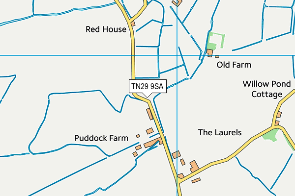 TN29 9SA map - OS VectorMap District (Ordnance Survey)