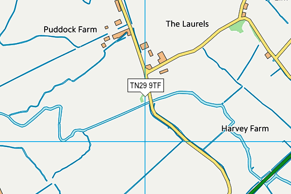 TN29 9TF map - OS VectorMap District (Ordnance Survey)