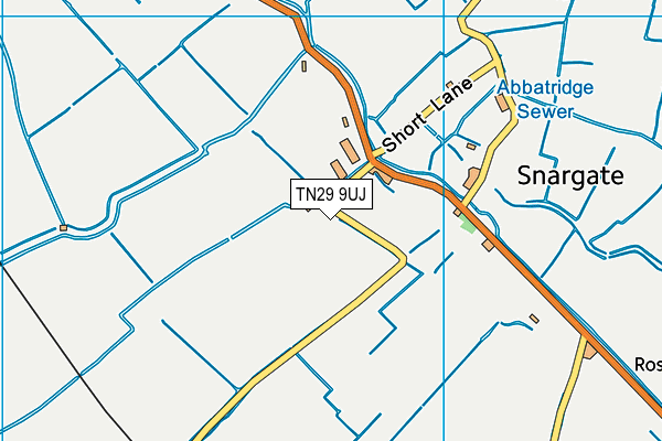TN29 9UJ map - OS VectorMap District (Ordnance Survey)