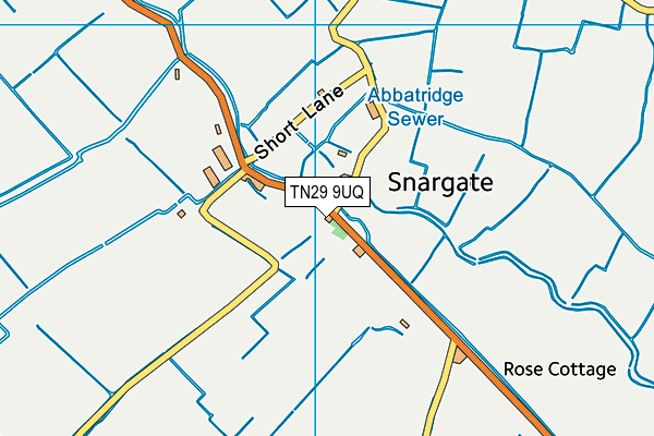 TN29 9UQ map - OS VectorMap District (Ordnance Survey)