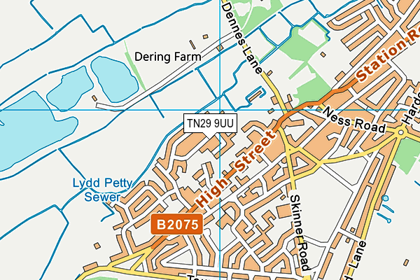 TN29 9UU map - OS VectorMap District (Ordnance Survey)