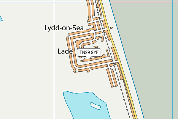 TN29 9YF map - OS VectorMap District (Ordnance Survey)