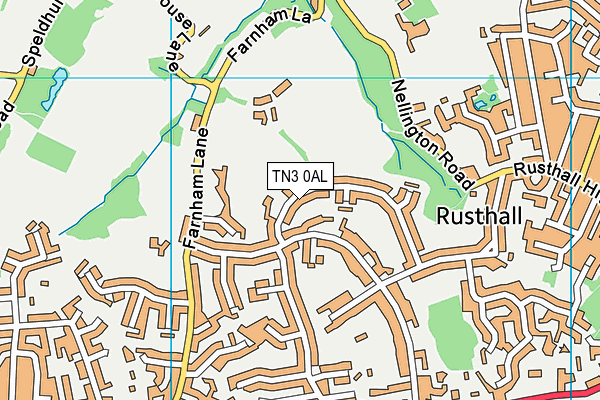 TN3 0AL map - OS VectorMap District (Ordnance Survey)