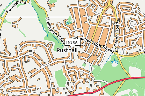 TN3 0AT map - OS VectorMap District (Ordnance Survey)